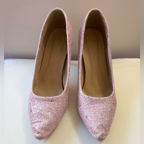 Pink Sparkly Heels - Picture 2 of 9